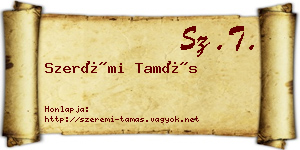 Szerémi Tamás névjegykártya